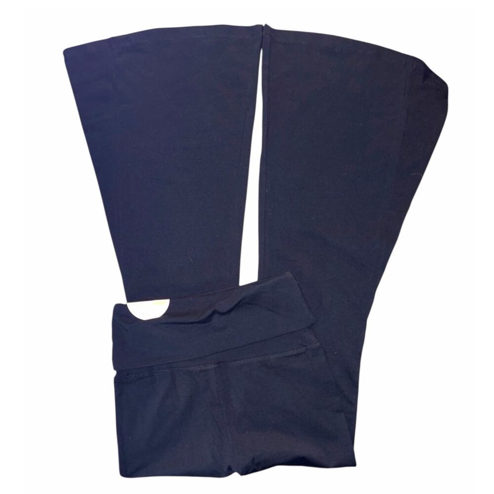 Aerie Offline Black Foldover High Rise Short Super Flare size Small - Picture 2 of 9